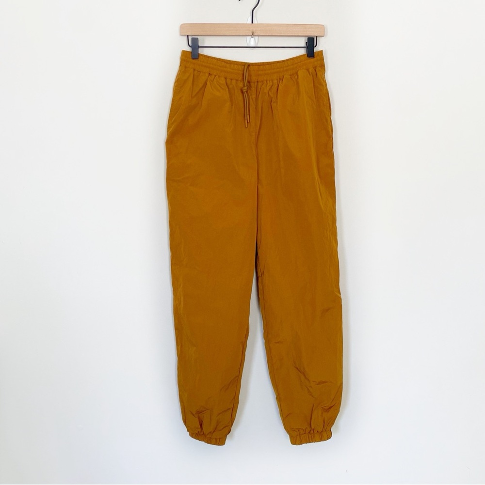 Good American Essential Track Gold Bronze Windbreaker Jogger Pant size 1 Small - Picture 4 of 12
